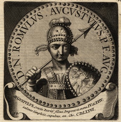 Portrait of Roman Emperor Romulus Augustulus by Netherlandish School
