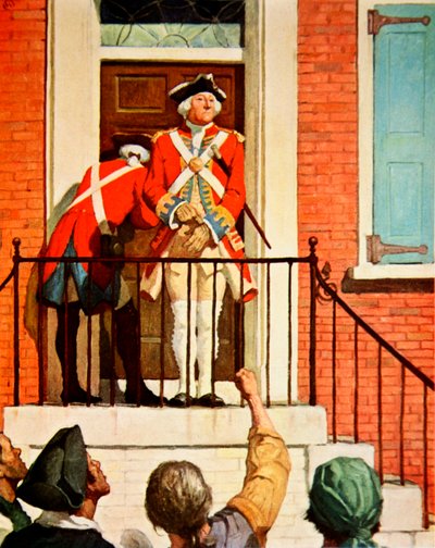 Captain Tennant with the crowd in front by Newell Convers (after) Wyeth