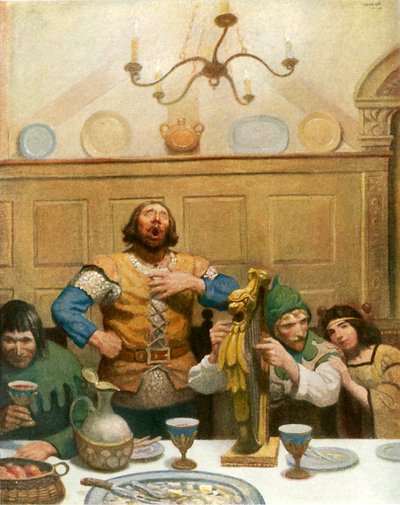 Little John Sings at the Banquet by Newell Convers Wyeth