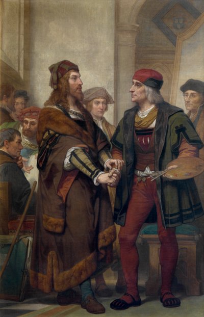 Albrecht Dürer visiting Quinten Massijs by Nicaise de Keyser