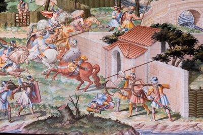 (Detail) of Fresco in the Hall of Battles of the 1431 Battle of La Higueruela by Niccolo (and workshop) Granello