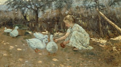 The little goose herd by Niccolo Cannicci