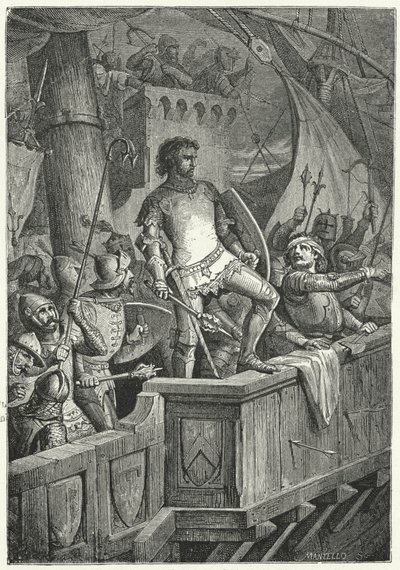 Crusaders Attacking Constantinople on the Fourth Crusade by Niccolo Sanesi