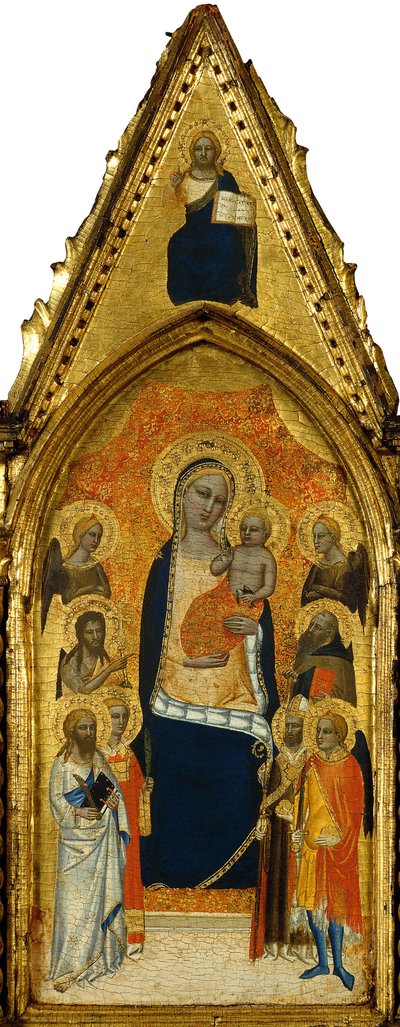 The Virgin and Child Between Angels and Six Saints by Niccolo di Tommaso