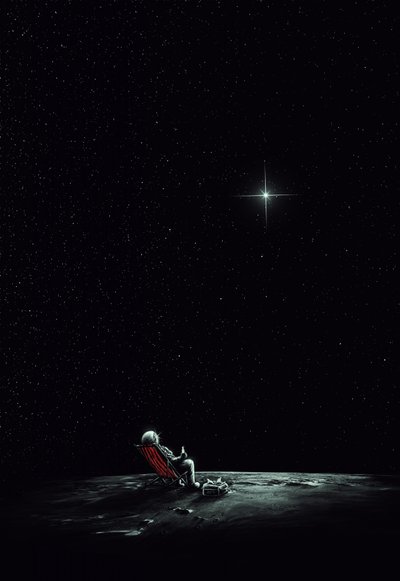 Astronaut Star Gazer by Nicebleed