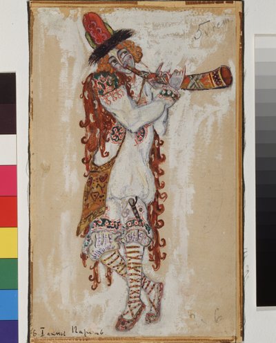 Musician. Costume design for the ballet The Rite of Spring, by Igor Stravinsky by Nicholas Roerich