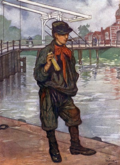 An Amsterdam Street Boy with Clappers by Nico Jungman
