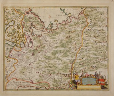 Map of Russia and Eastern Europe from Atlas Minor, 1745 by Nicolaes Jansz Visscher