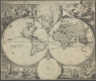 Orbis Terrarum Nova et Accuratissima Tabula by Nicolaes Visscher