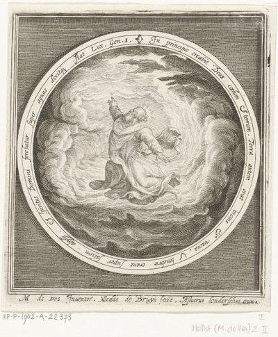 First Day of Creation: God Creates Heaven and Earth (Series: From Creation to Expulsion from Paradise) by Nicolaes de Bruyn