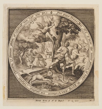 The Expulsion, from The Creation to the Expulsion from Paradise by Nicolaes de Bruyn