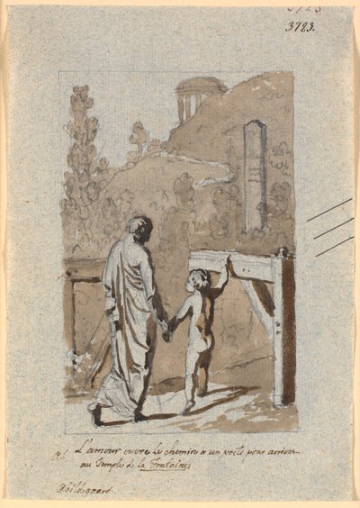 Amor Opens the Gate for a Poet into Lafontaine