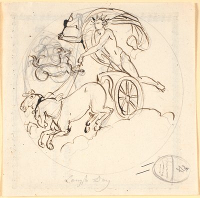 Apollo Steering His Sun Chariot Downward; Above Capricorn