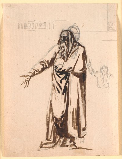 A Greek Elder Standing with Outstretched Right Hand by Nicolai Abildgaard