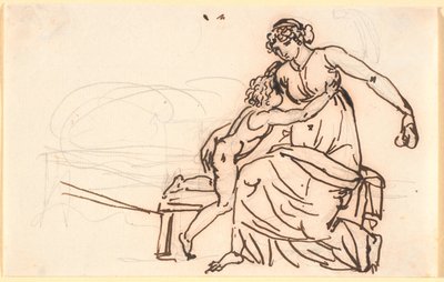 A Mother Playing with Her Child, Who Reaches for an Apple by Nicolai Abildgaard