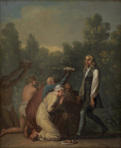 Niels Klim Receives the Homage of the Quamites by Nicolai Abildgaard