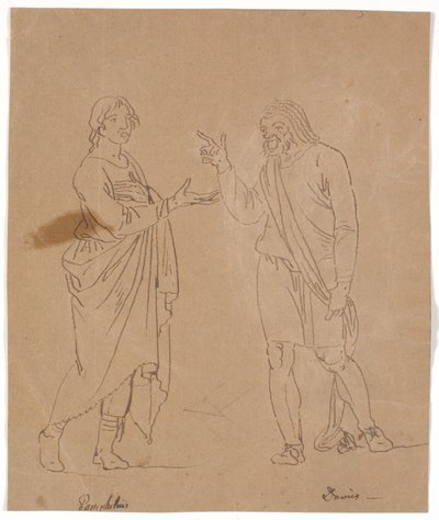 Pamphilus and Davus in Conversation by Nicolai Abildgaard