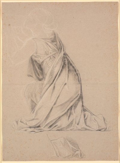 Study for the Kneeling Figure Symbolizing Holstein on the Christian I Painting at Christiansborg by Nicolai Abildgaard
