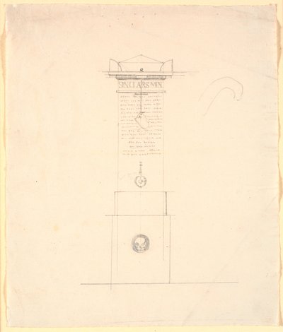 Draft for a Memorial for Sinclair by Nicolai Abildgaard