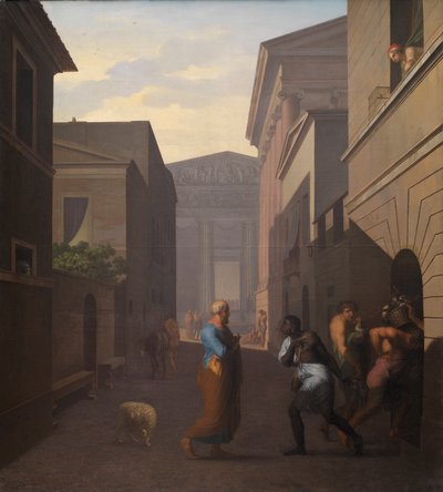 Simo and His Former Slave Sosia by Nicolai Abraham Abildgaard