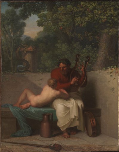 The Greek Poet Anacreon and Bathyll by Nicolai Abraham Abildgaard
