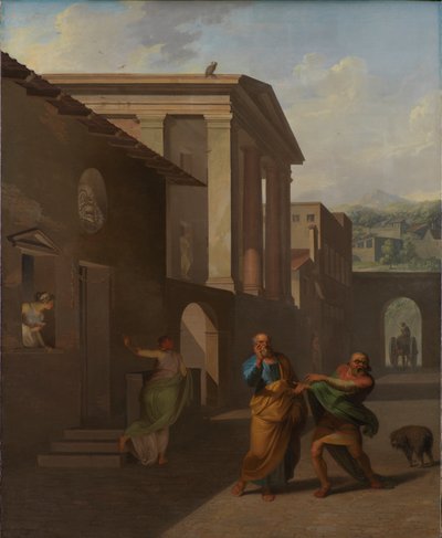 The Midwife Taking Leave of the girl from Andros by Nicolai Abraham Abildgaard