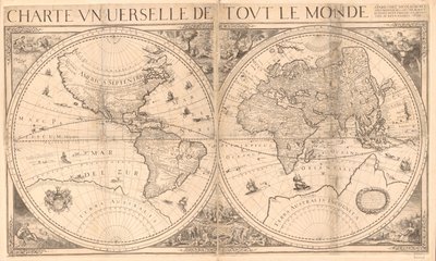 Relief shown pictorially. Includes notes. Illustrations include images of the Garden of Eden and the Last Judgment and four allegorical figures in the corners of the sheet. Assembled from 4 sheets. LC copy in two sheets, mounted together on cloth. Fold lin by Nicolas Berey