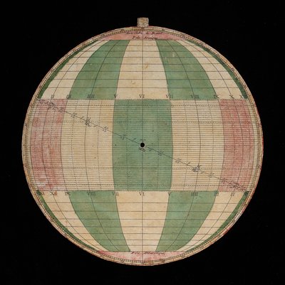Astrolabe, Detail of a Plate with a Projection of Rojas by Nicolas Bion