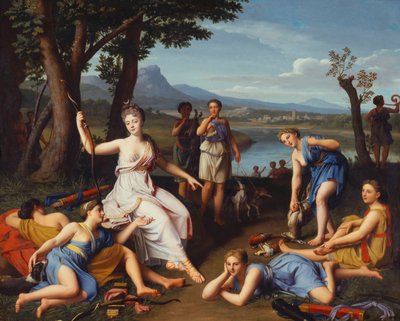 Portrait of a Lady as Diana returning from the Hunt by Nicolas Colombel
