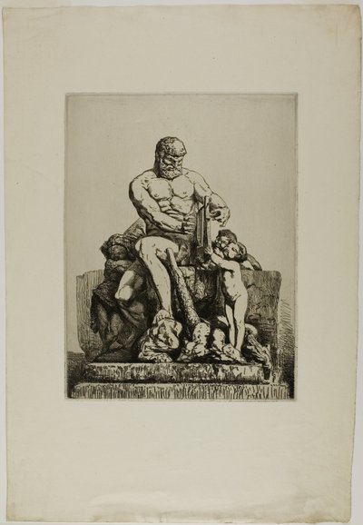 Hercules, plate one from Twelve Etchings by Chifflart by Nicolas François Chifflart