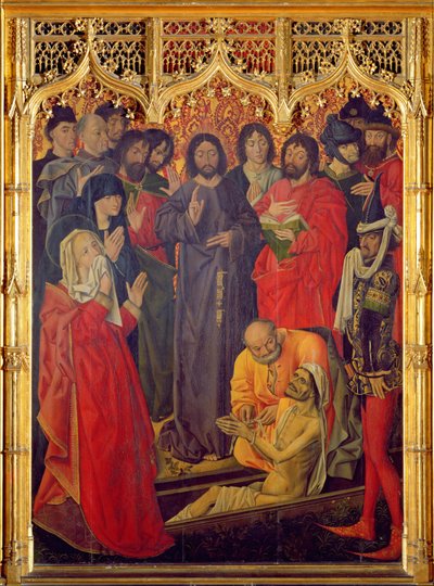 The Resurrection of Lazarus Triptych, Central Panel of Lazarus Rising from His Coffin, 1461 by Nicolas Froment