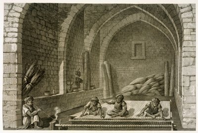 Weaving a Rug (Illustration) by Nicolas Jacques Conte