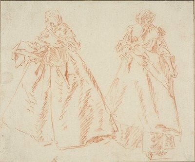 Two Standing Women by Nicolas Lancret
