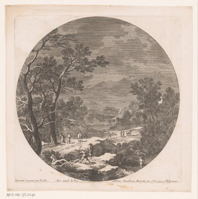 Landscape with Forest Workers by Nicolas Perelle