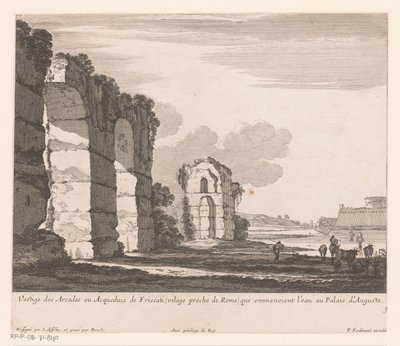 Landscape with Ruins and Cowherds by Nicolas Perelle