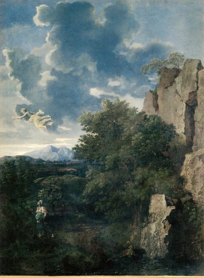 Landscape with Hagar and the Angel by Nicolas Poussin