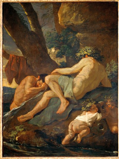 Midas Bathing in the River Pactolos by Nicolas Poussin