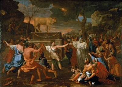 The Adoration of the Golden Calf by Nicolas Poussin