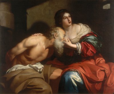 Roman charity, work by Nicolas Regnier, conserved at the Galleria Estense in Modena by Nicolas Regnier