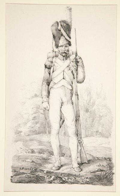 Grenadier a Pied de la Vieille Garde, from the series The Old French Army by Nicolas Toussaint Charlet