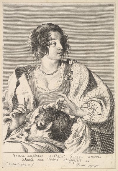Delilah preparing to cut Samson