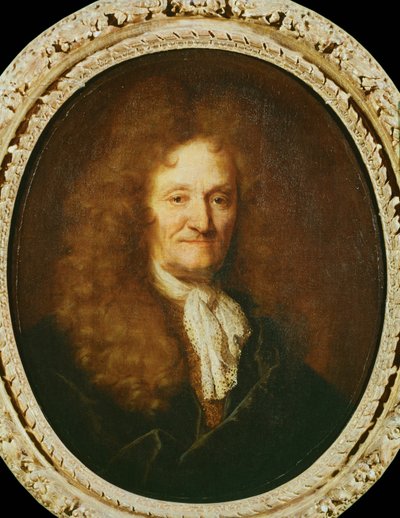 Medallion of Poet Jean de La Fontaine by Nicolas de Largillière