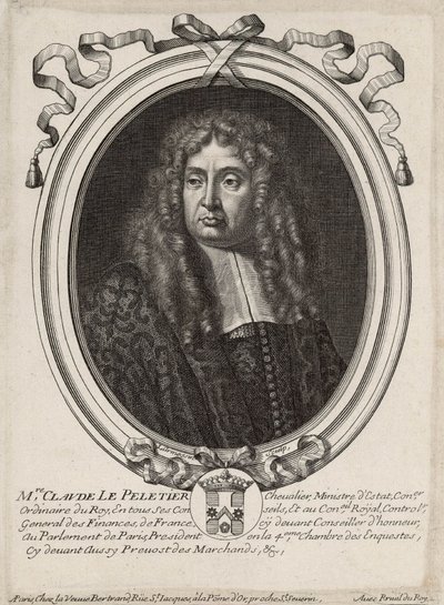 Claude Le Peletier by Nicolas de Larmessin