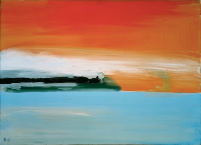 Railway by the Sea, Sunset by Nicolas de Staël