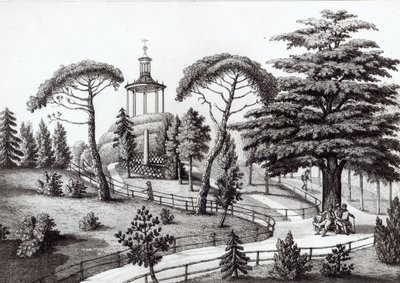 The Labyrinth from the Jardin des Plantes, Paris, engraved by Francois Aubertin (1773-1821) by Nicolas the Younger Huet