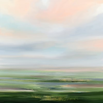 Soft Green Horizon by Nicole Walsh