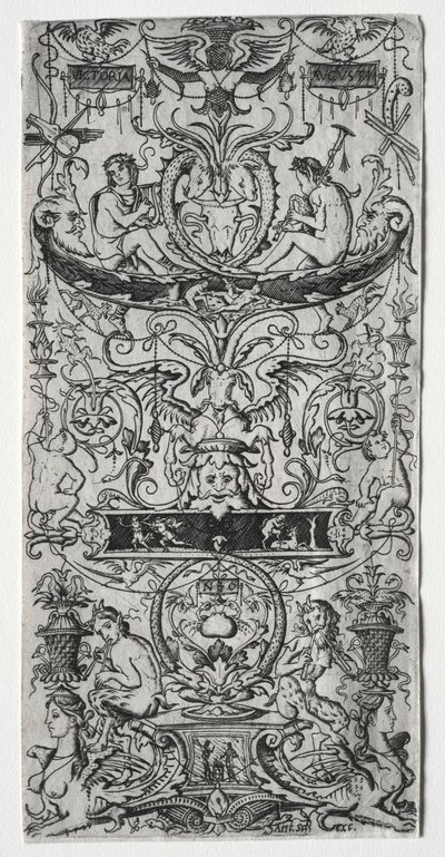 Ornament Panel Inscribed Victoria Augusta by Nicoletto da Modena
