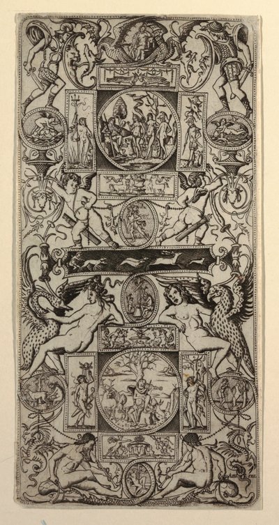Ornament Panel with Orpheus and the Judgment of Paris by Nicoletto da Modena