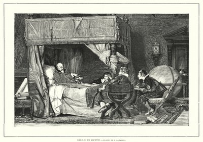 Italian Astronomer Galileo Galilei in Arcetri, Italy by Nicolo (after) Barabino