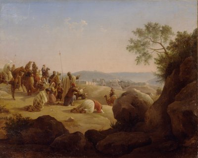 Pilgrims Before Jerusalem by Nikanor Grigoryevich Chernetsov